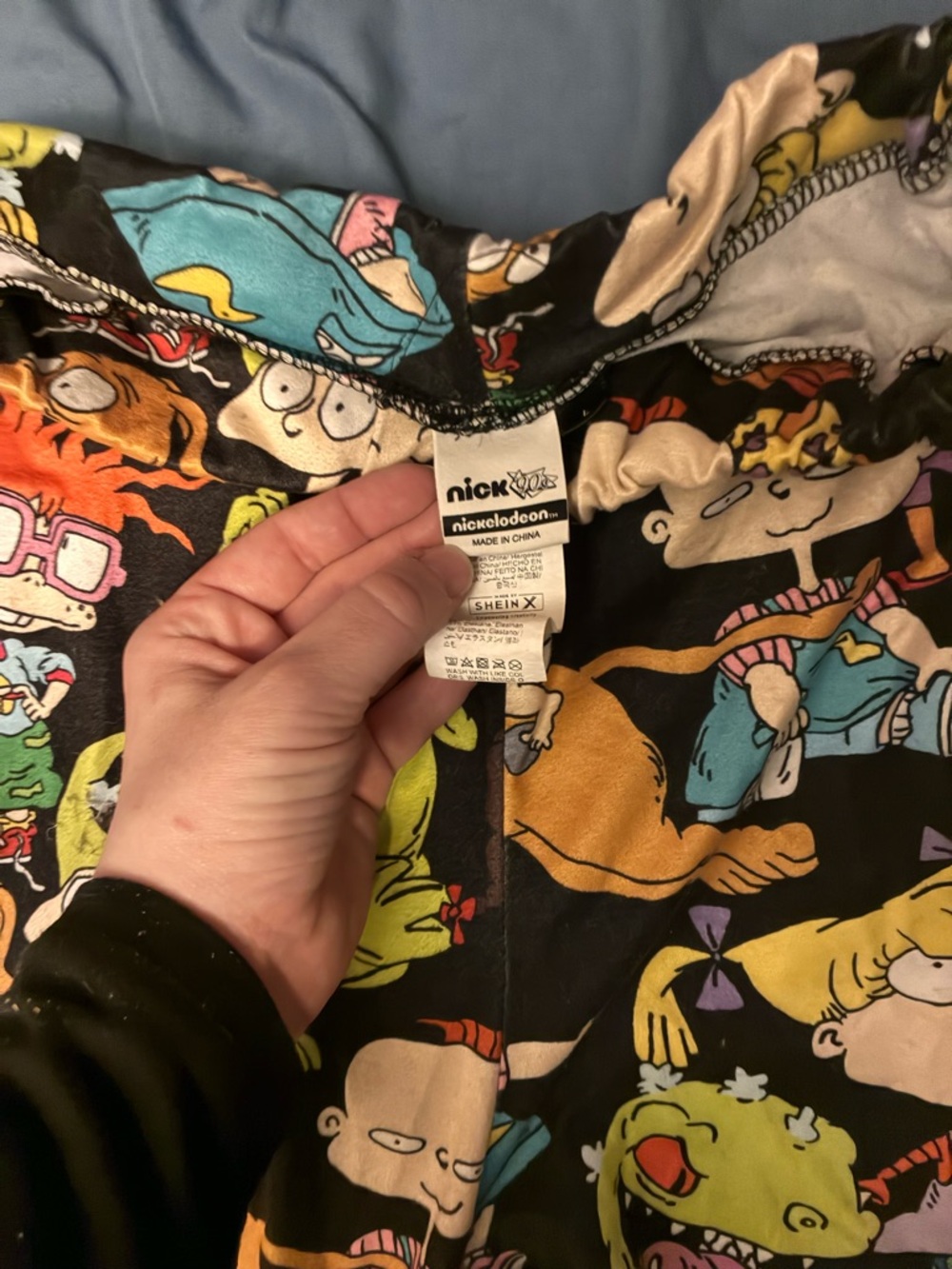 Nickelodeon Rugrats Black Multicolor Cartoon shorts